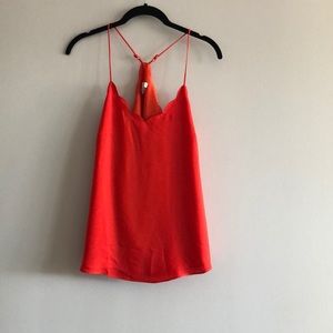 J. Crew Red-Orange Spaghetti Strap Top